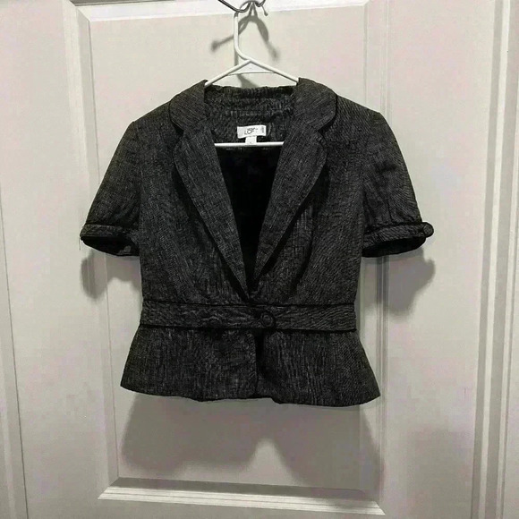 Ann Taylor Loft Womens 4 Blazer Jacket Gray Two Buttons Career (0463) - Picture 4 of 11